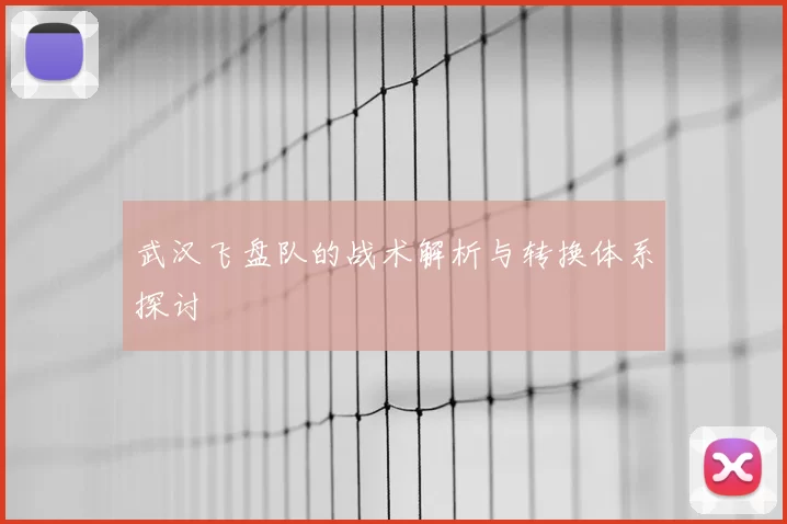 武汉飞盘队的战术解析与转换体系探讨